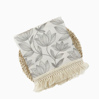 Fringe Baby Muslin Wrap Blanket - Water Lily